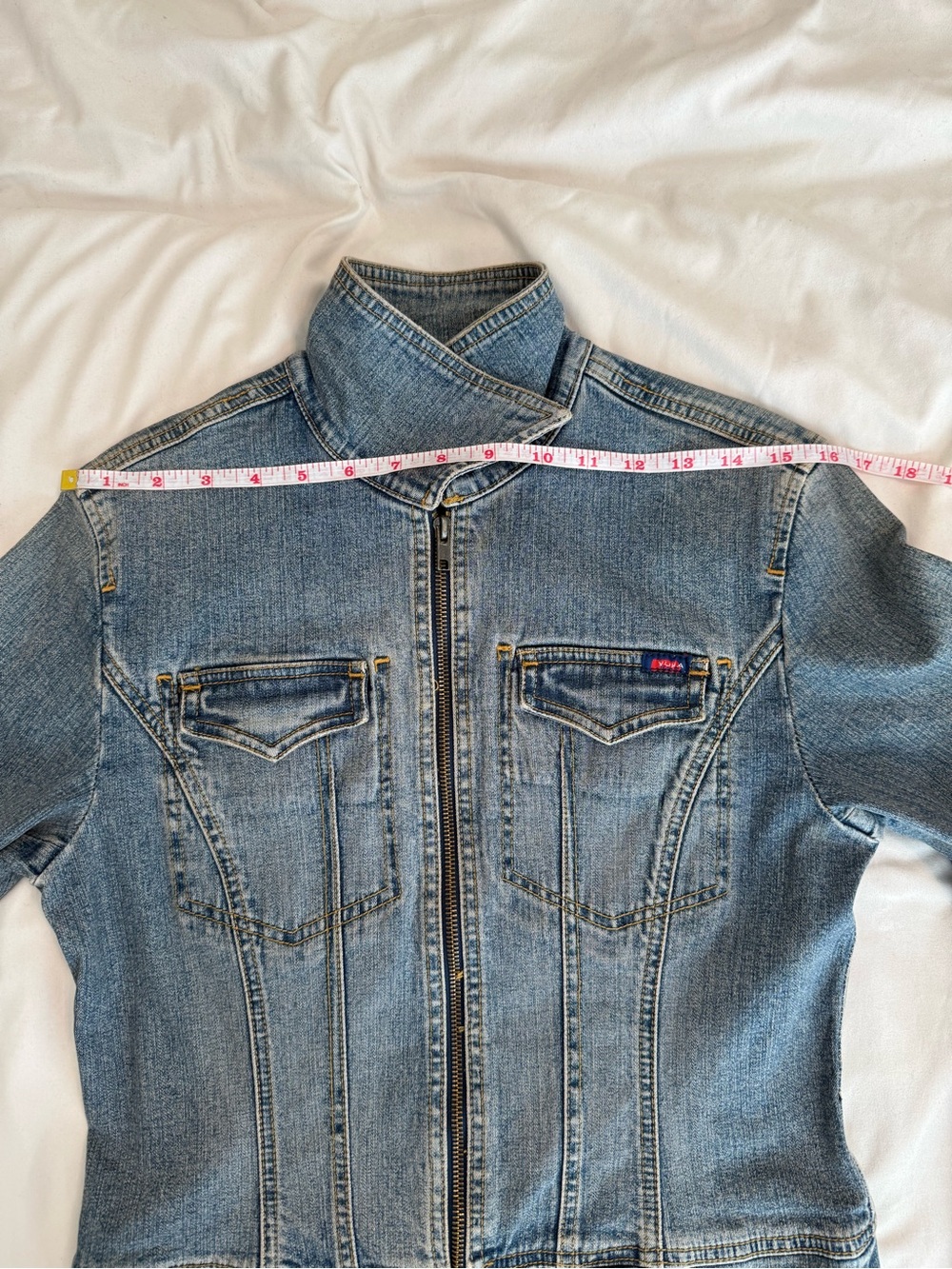 Vintage Yuka Jeans Denim Jean Jacket Bedazzled Sample Women’s Medium - Picture 11 of 14